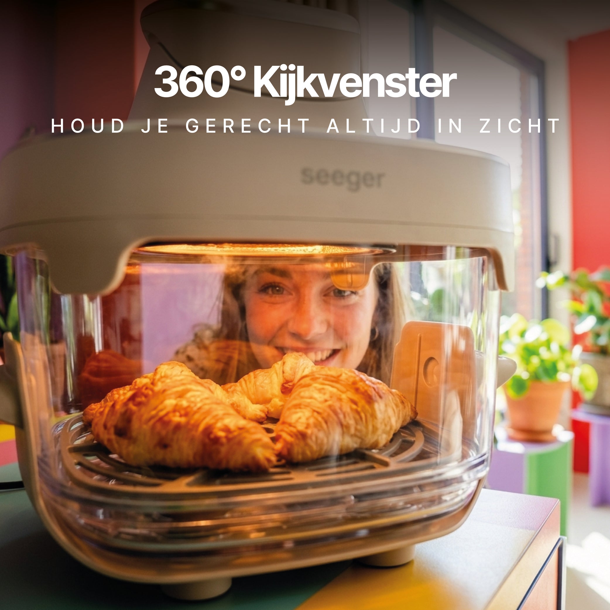 Seeger ClearFry | Beige Glass Air Fryer