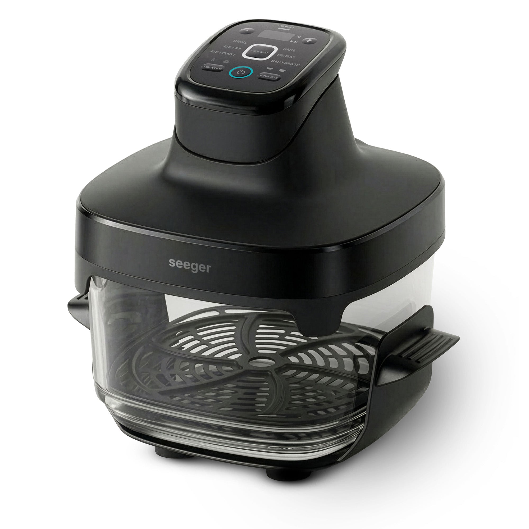 Seeger ClearFry | Black Glass Air Fryer