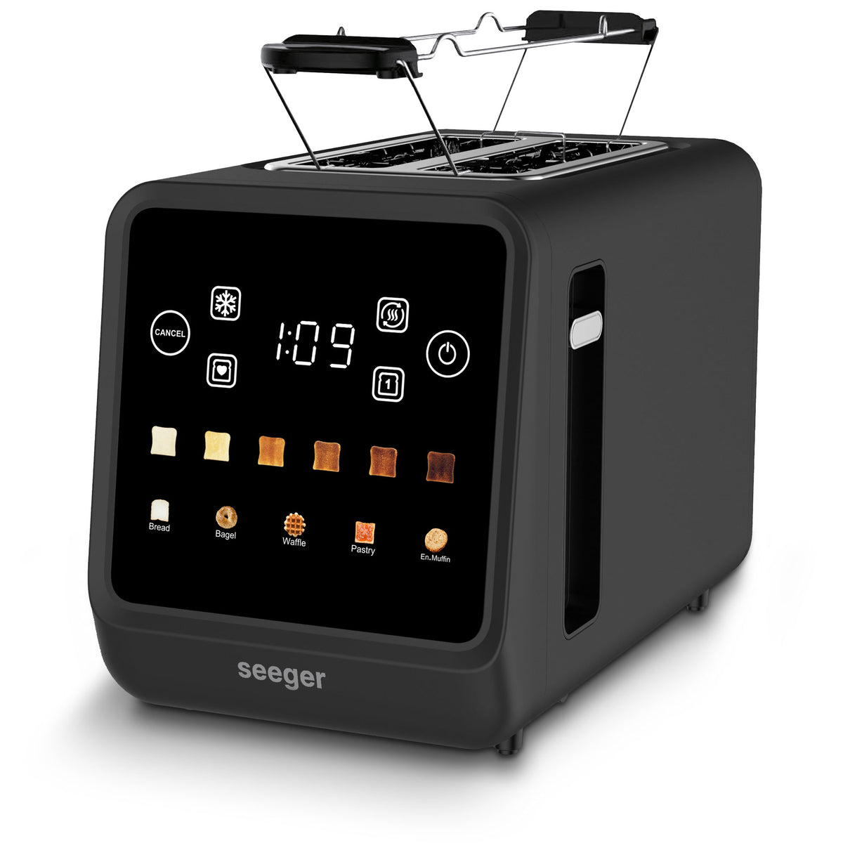 Seeger Digital Toaster | Broodrooster met Touchscreen Zwart