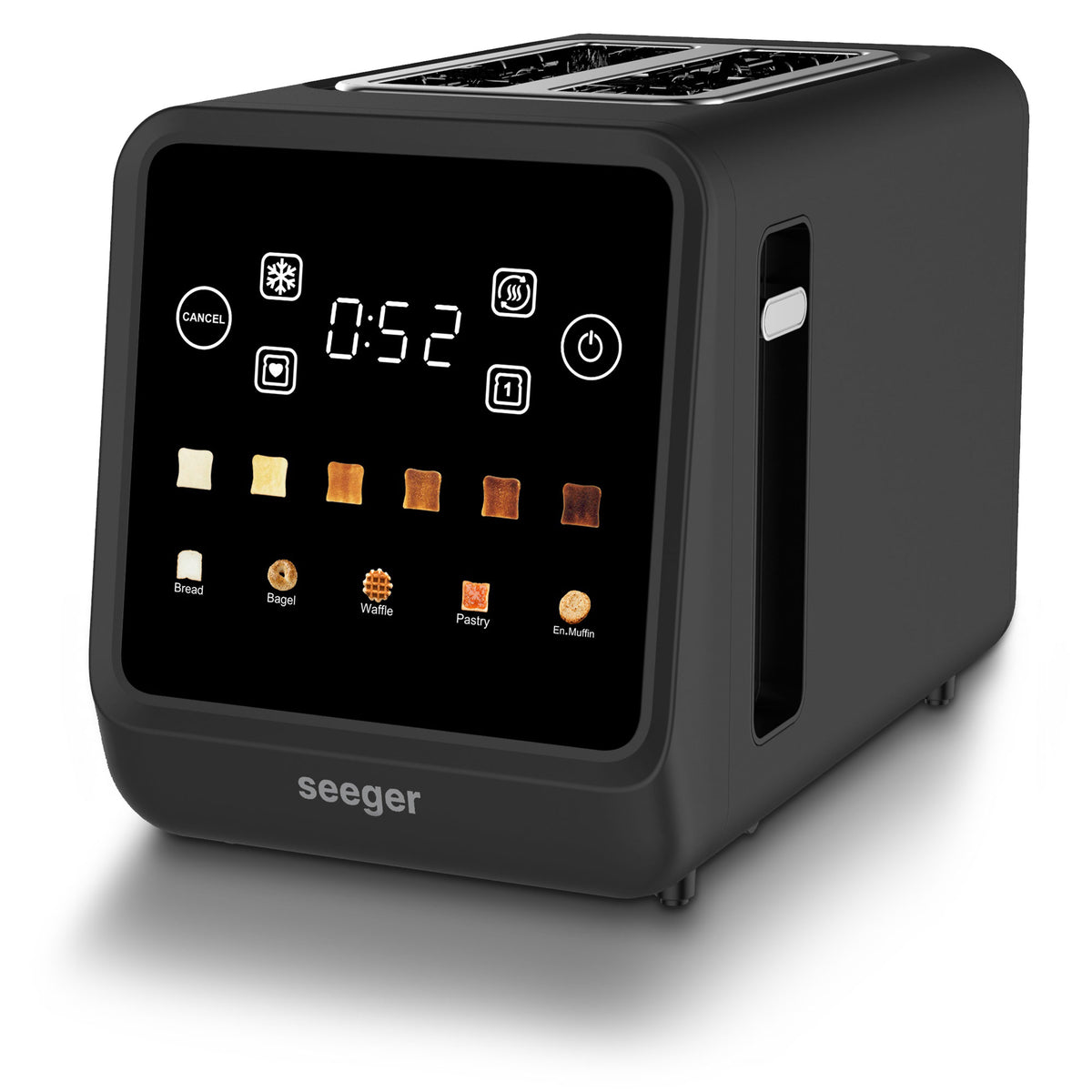 Seeger Digital Toaster | Broodrooster met Touchscreen Zwart