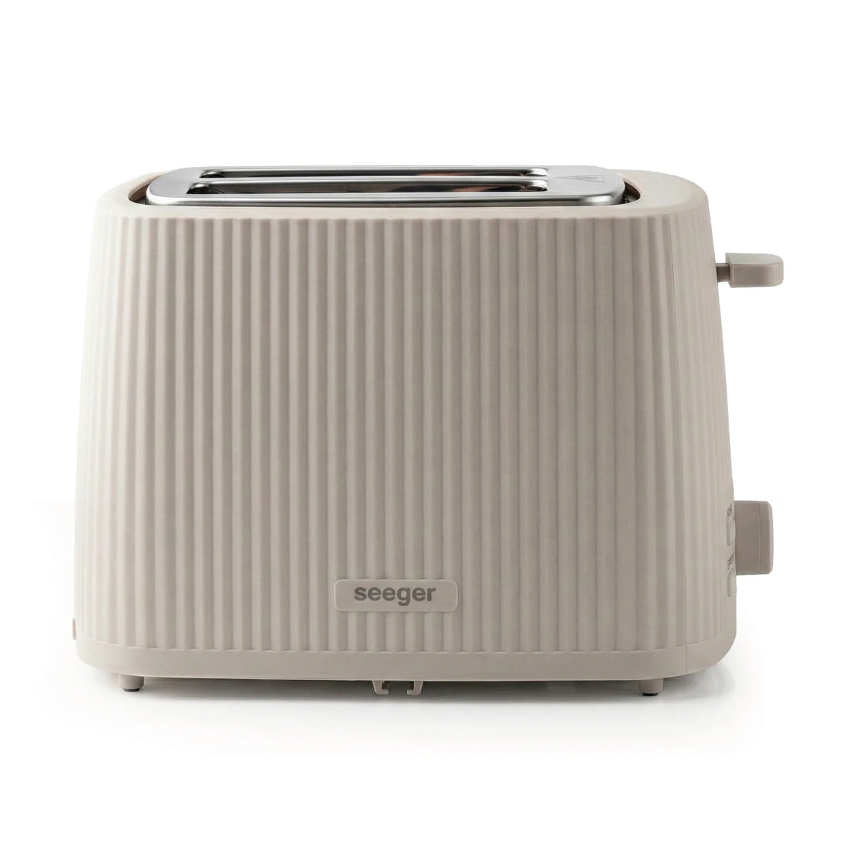 Seeger design toaster in beige with pleated finish – product image 2