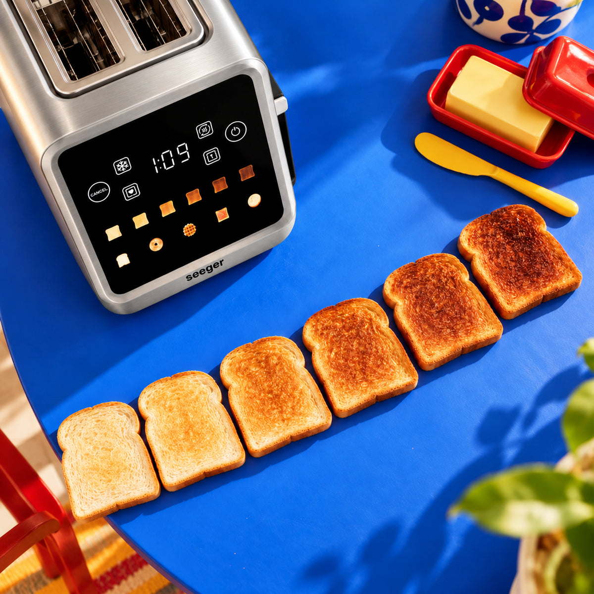 Seeger Digital Toaster | Grille-pain à écran tactile inox