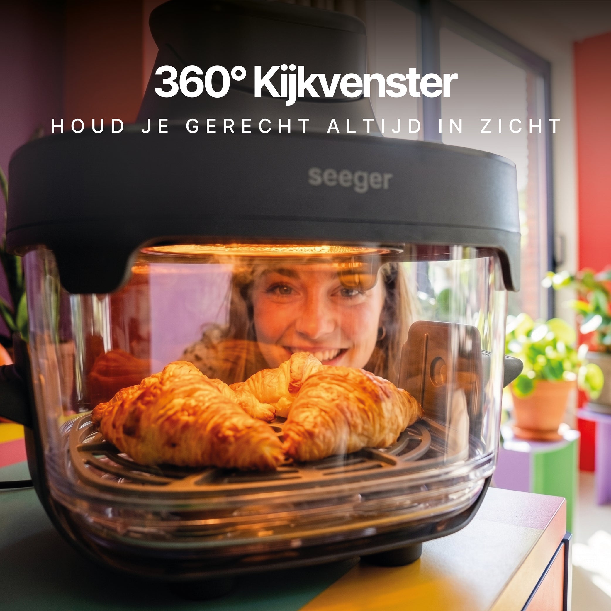 Seeger ClearFry | Black Glass Air Fryer