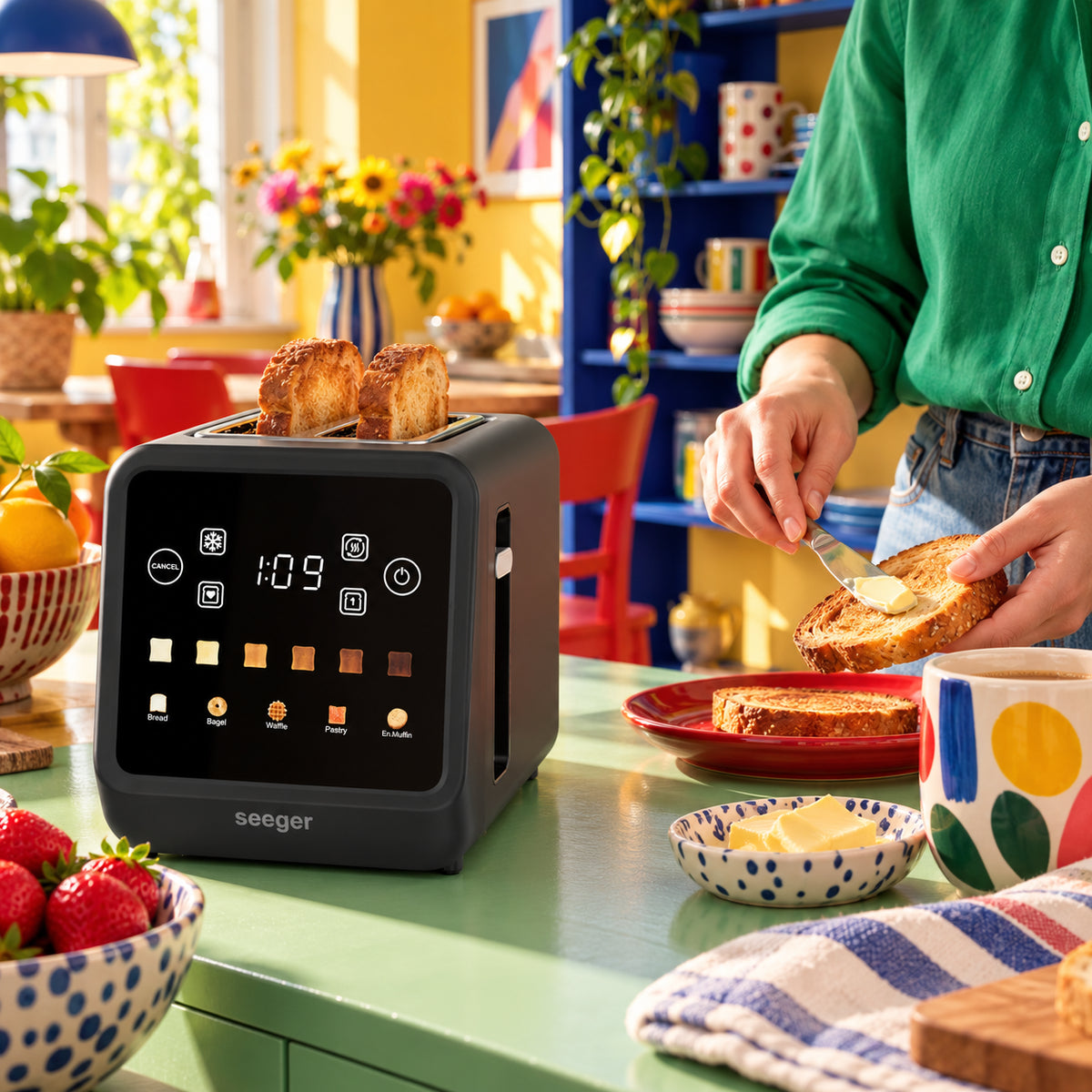 Seeger Digital Toaster | Grille-pain à écran tactile noir