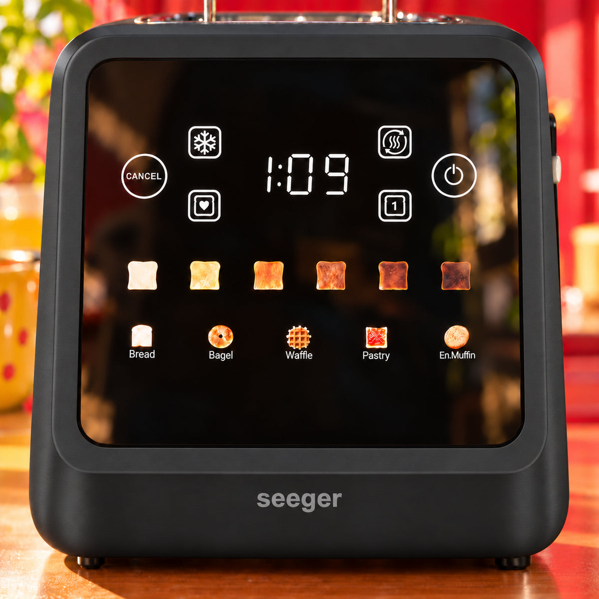 Seeger Digital Toaster | Grille-pain à écran tactile noir