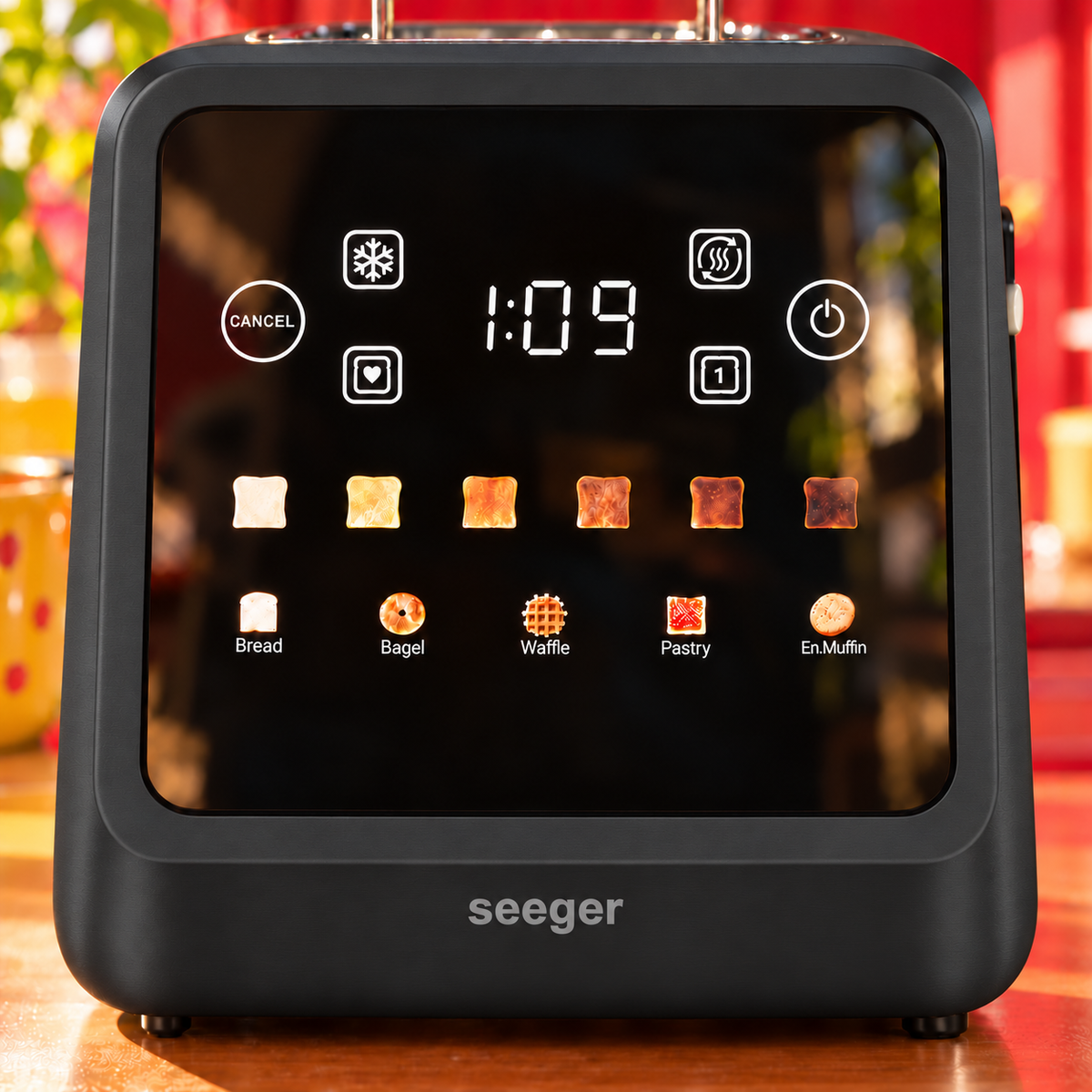 Seeger Digital Toaster | Grille-pain à écran tactile noir