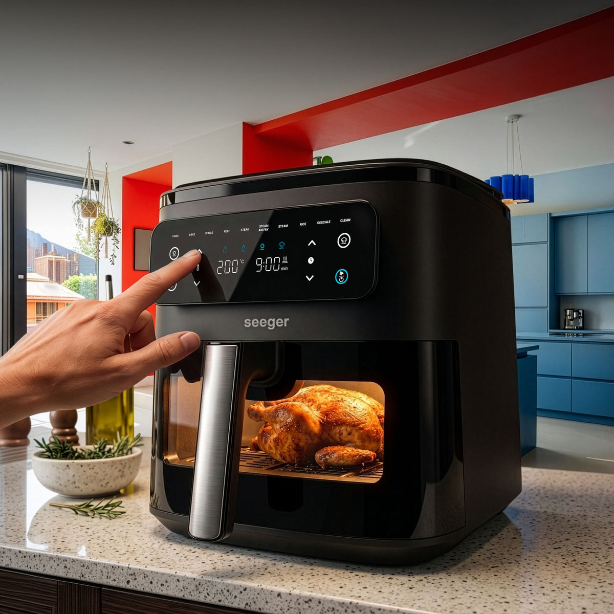 Seeger SteamFry | Air Fryer With Window