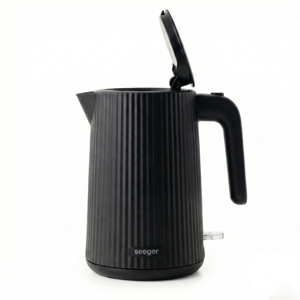 Bouilloire électrique design Seeger noire à finition plissée – image produit 7