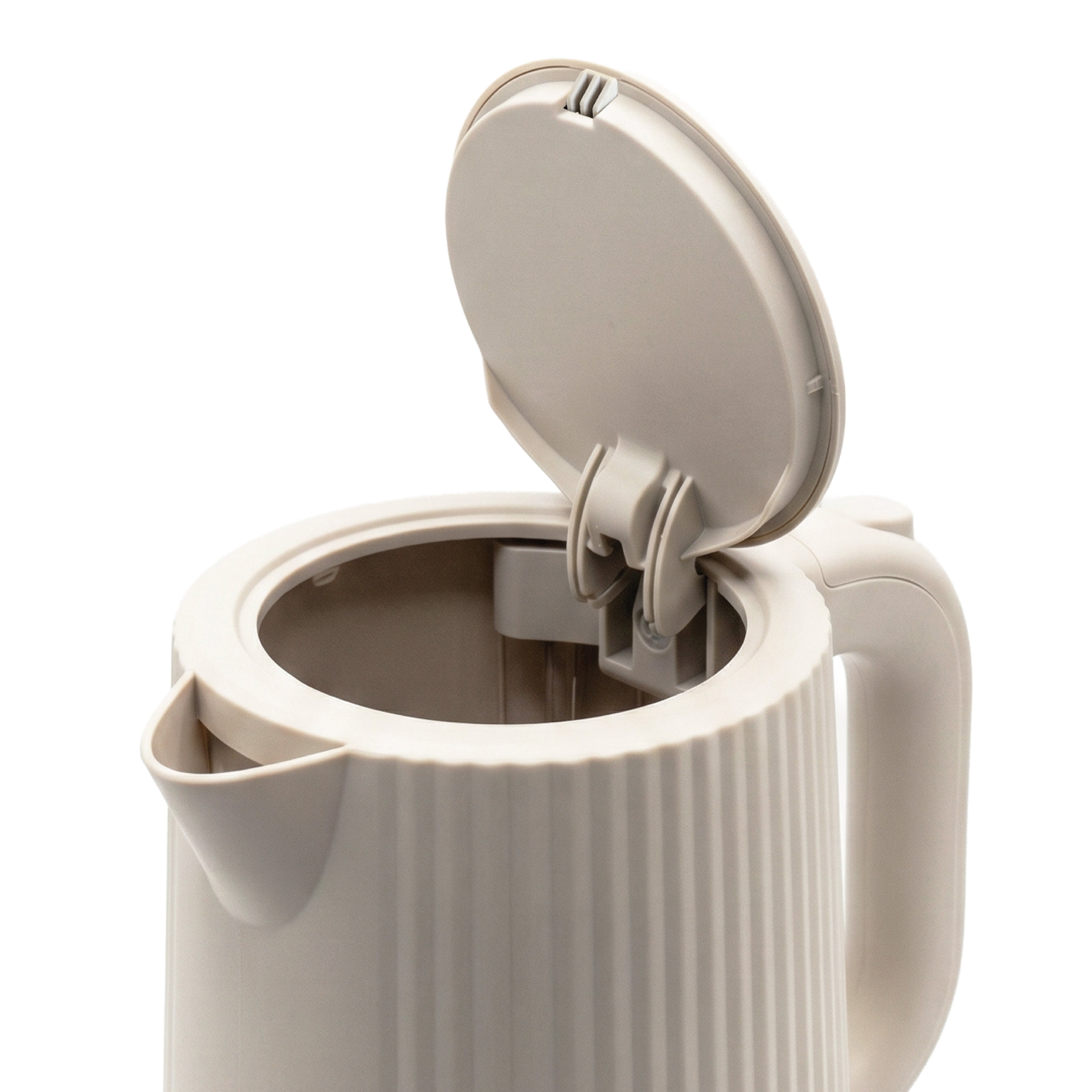 Bouilloire électrique design Seeger beige à finition plissée – image produit 4