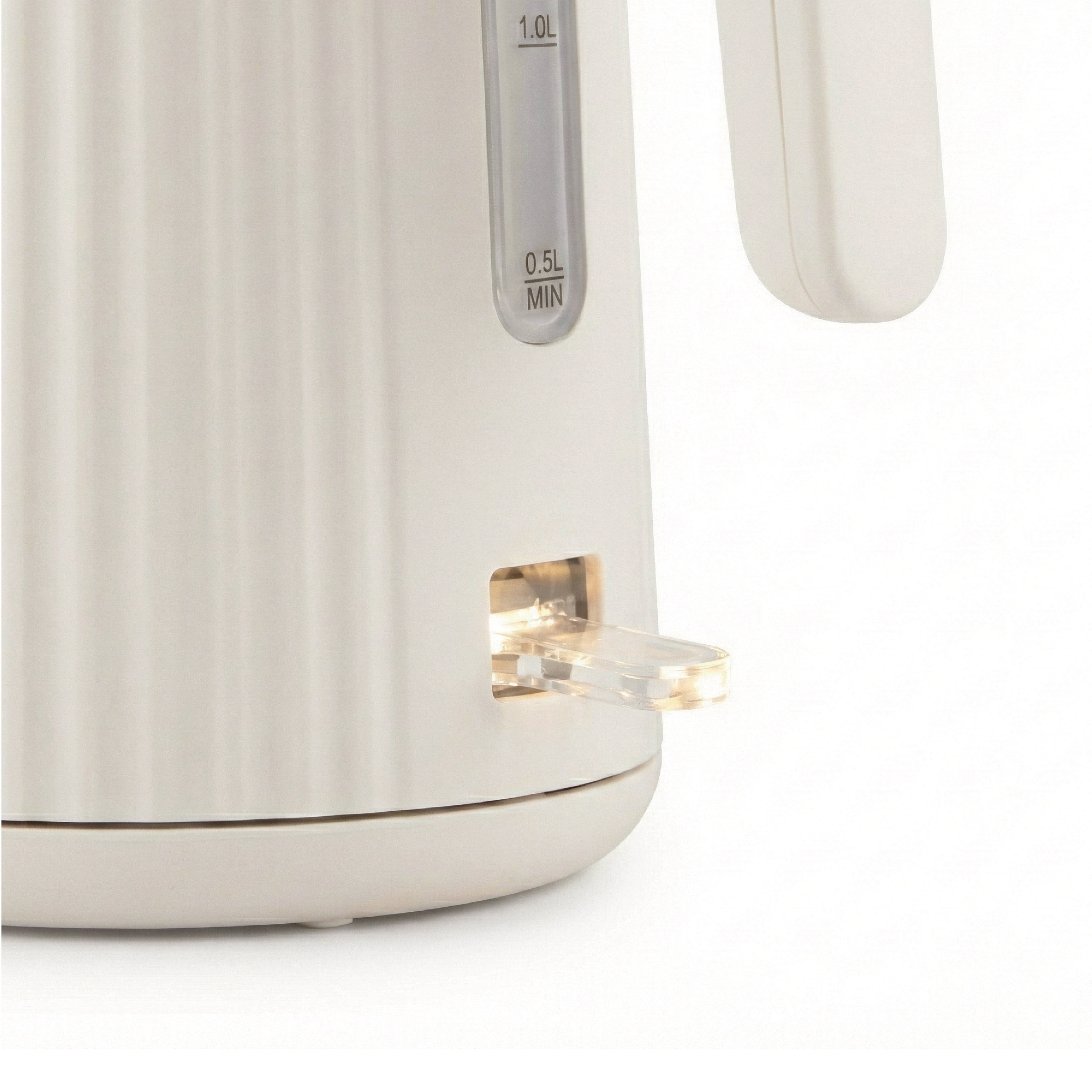Bouilloire électrique design Seeger beige à finition plissée – image produit 6