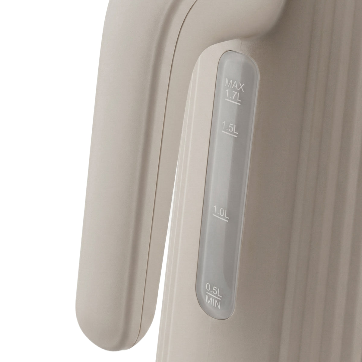 Bouilloire électrique design Seeger beige à finition plissée – image produit 7