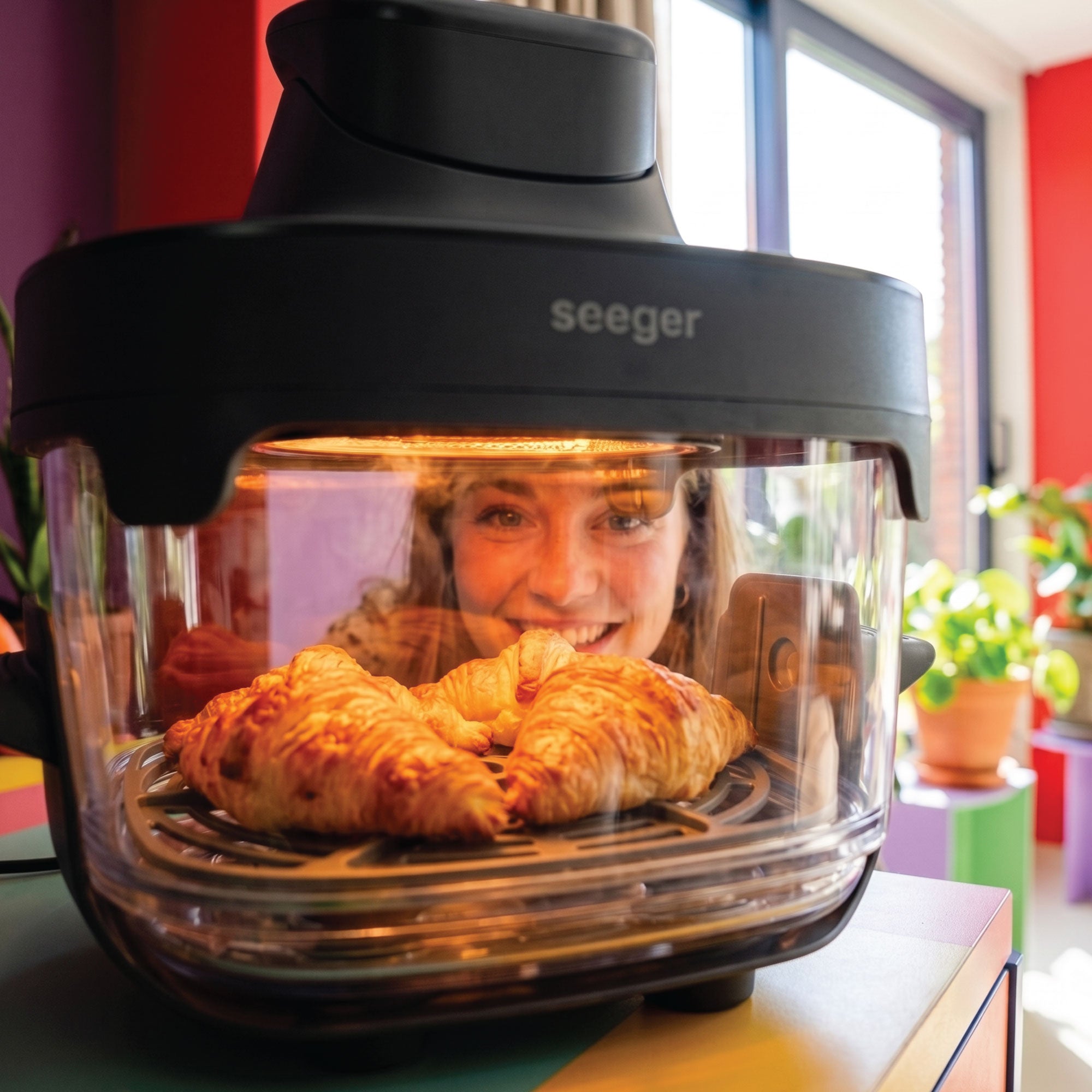 Seeger ClearFry | Glazen Airfryer Zwart