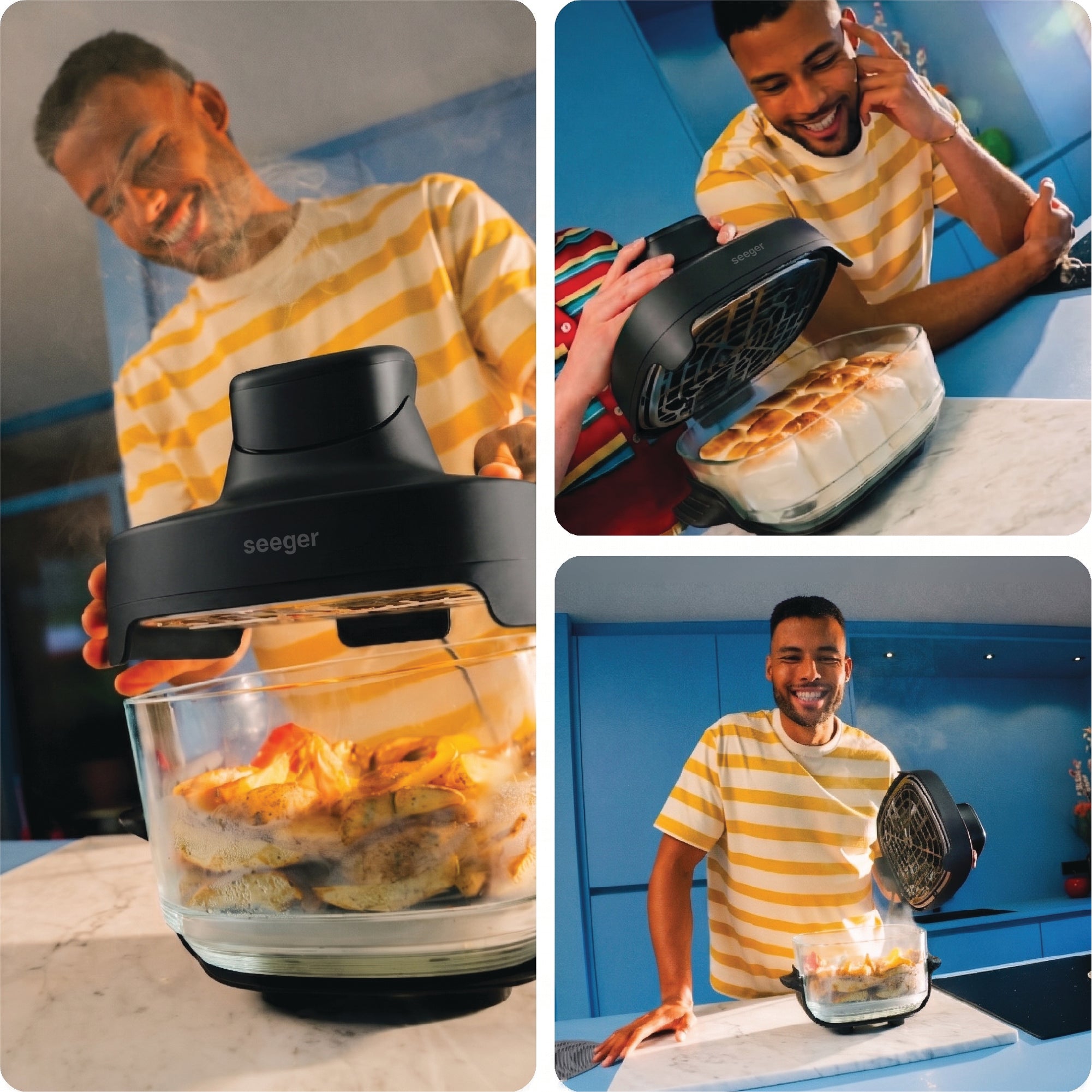 Seeger ClearFry | Glazen Airfryer Zwart