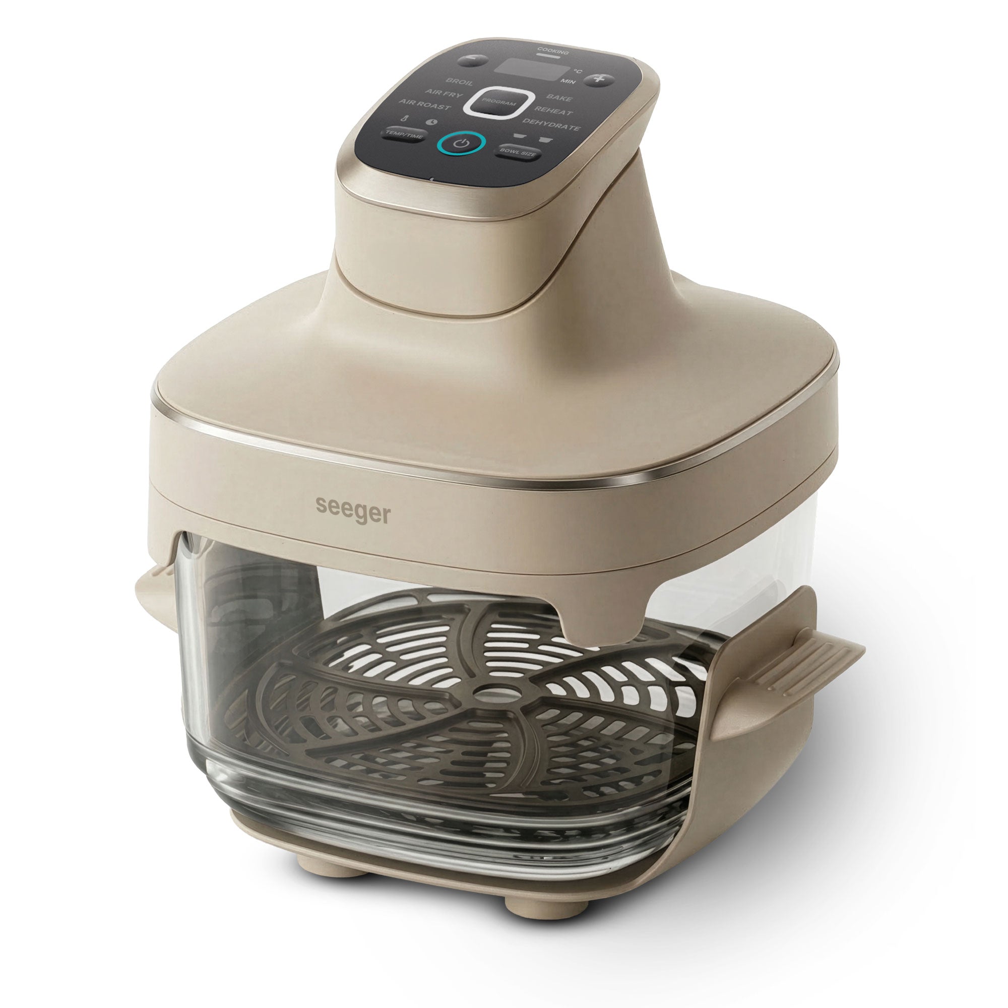 Seeger ClearFry | Beige Glass Air Fryer