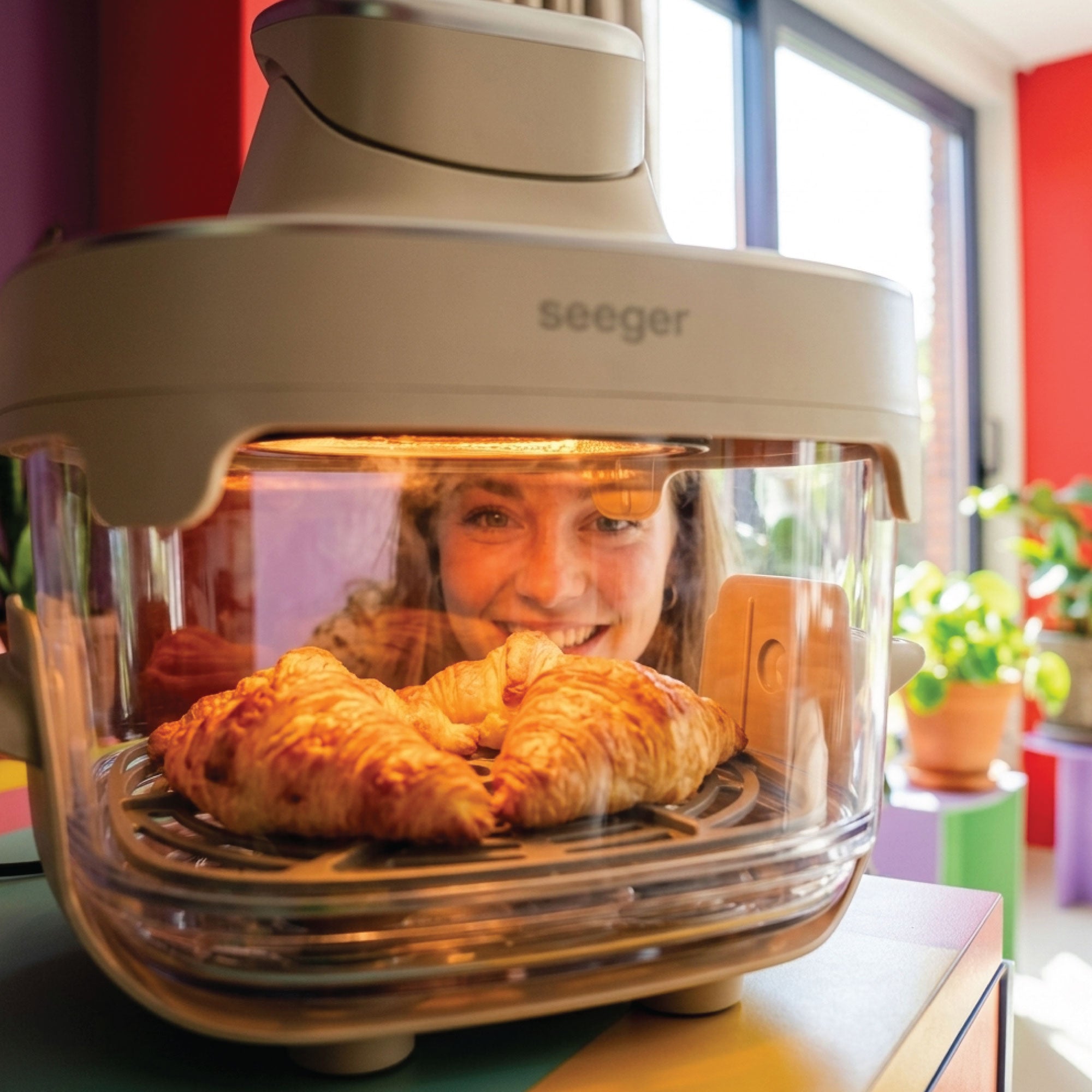 Seeger ClearFry | Glazen Airfryer Beige
