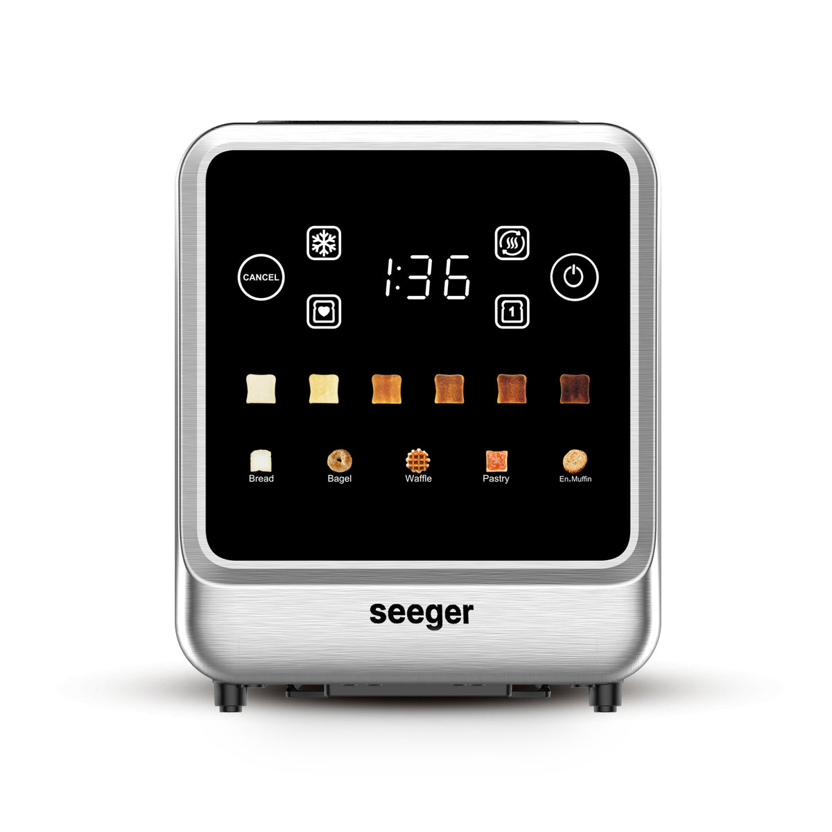 Seeger Digital Toaster | Broodrooster met Touchscreen RVS