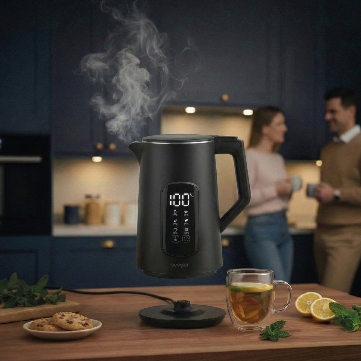 Seeger SmartKettle digitaler Wasserkocher mit Temperatureinstellung, Schwarz – Produktbild 4