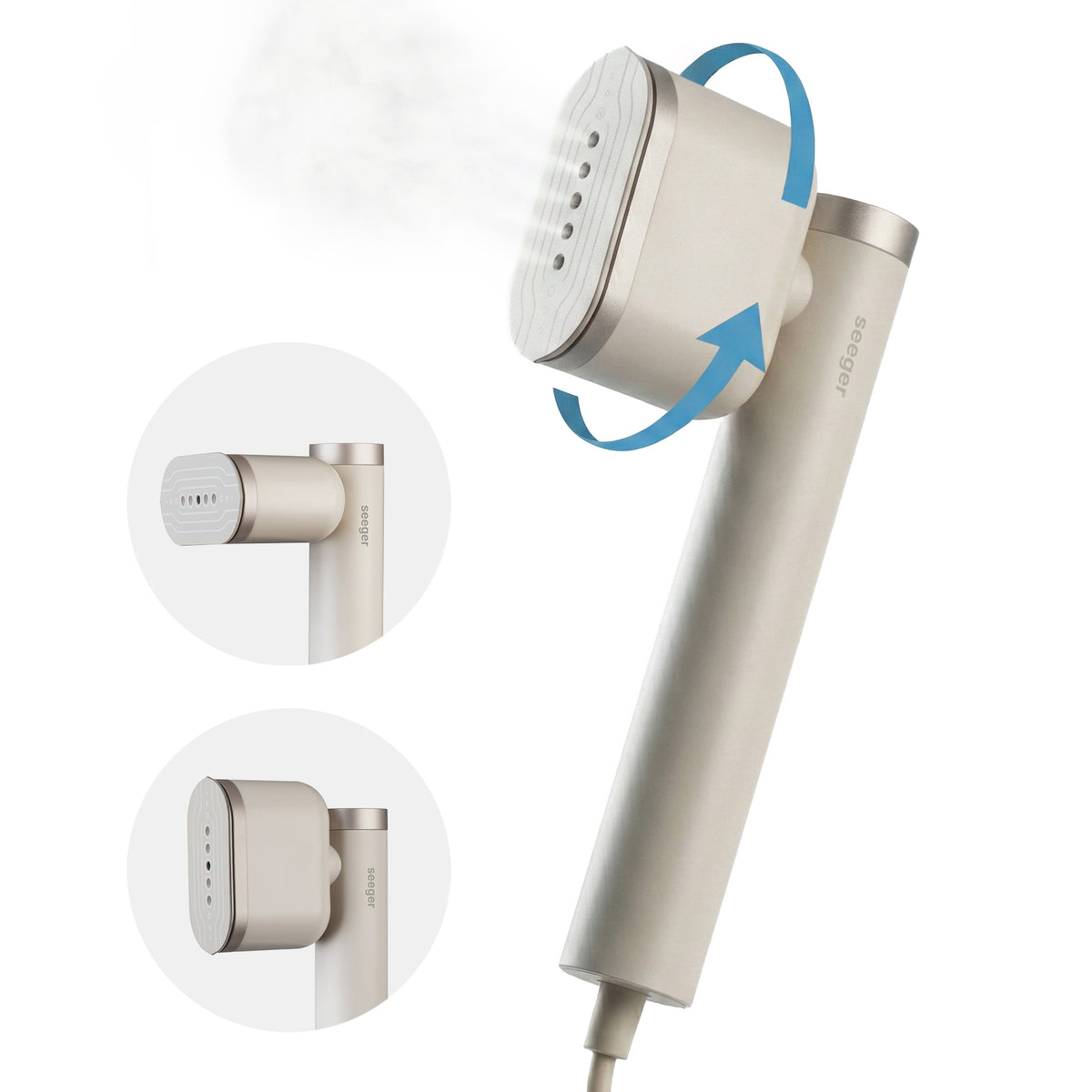 Seeger SuperSteam handheld garment steamer in beige – product image 4