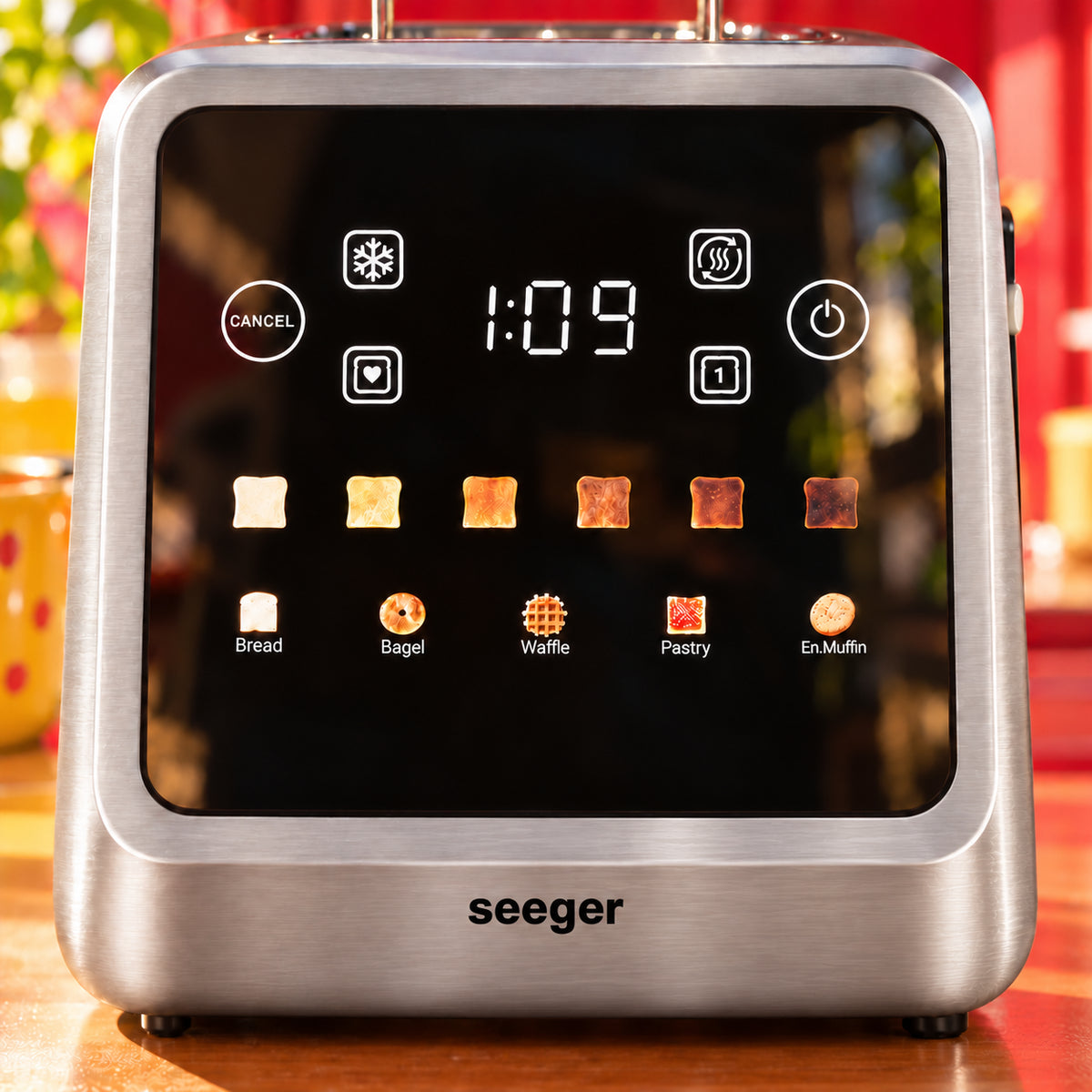 Seeger Digital Toaster | Grille-pain à écran tactile inox