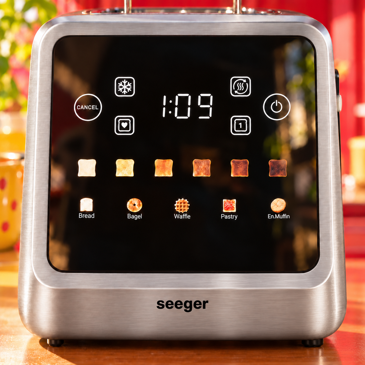 Seeger Digital Toaster | Grille-pain à écran tactile inox