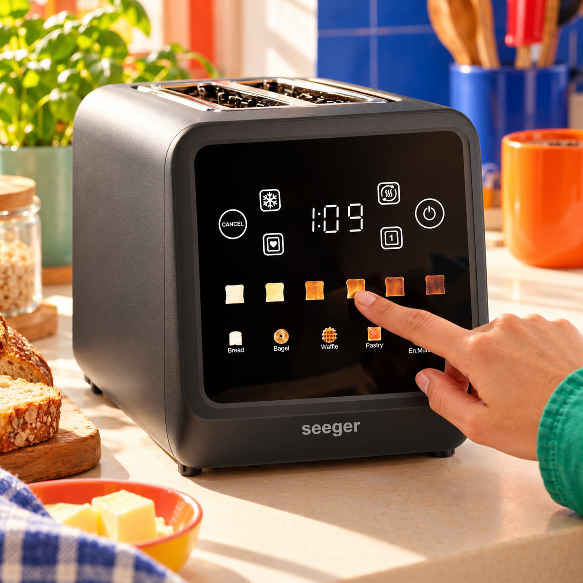 Seeger Digital Toaster | Grille-pain à écran tactile noir