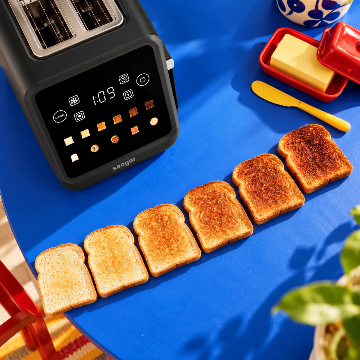 Seeger Digital Toaster | Grille-pain à écran tactile noir