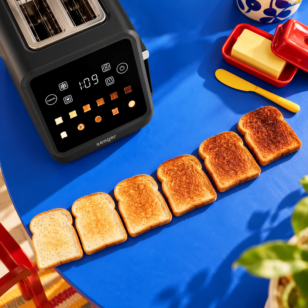 Seeger Digital Toaster | Grille-pain à écran tactile noir