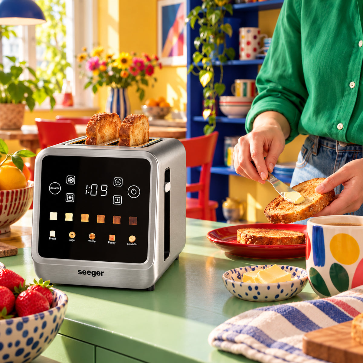 Seeger Digital Toaster | Grille-pain à écran tactile inox