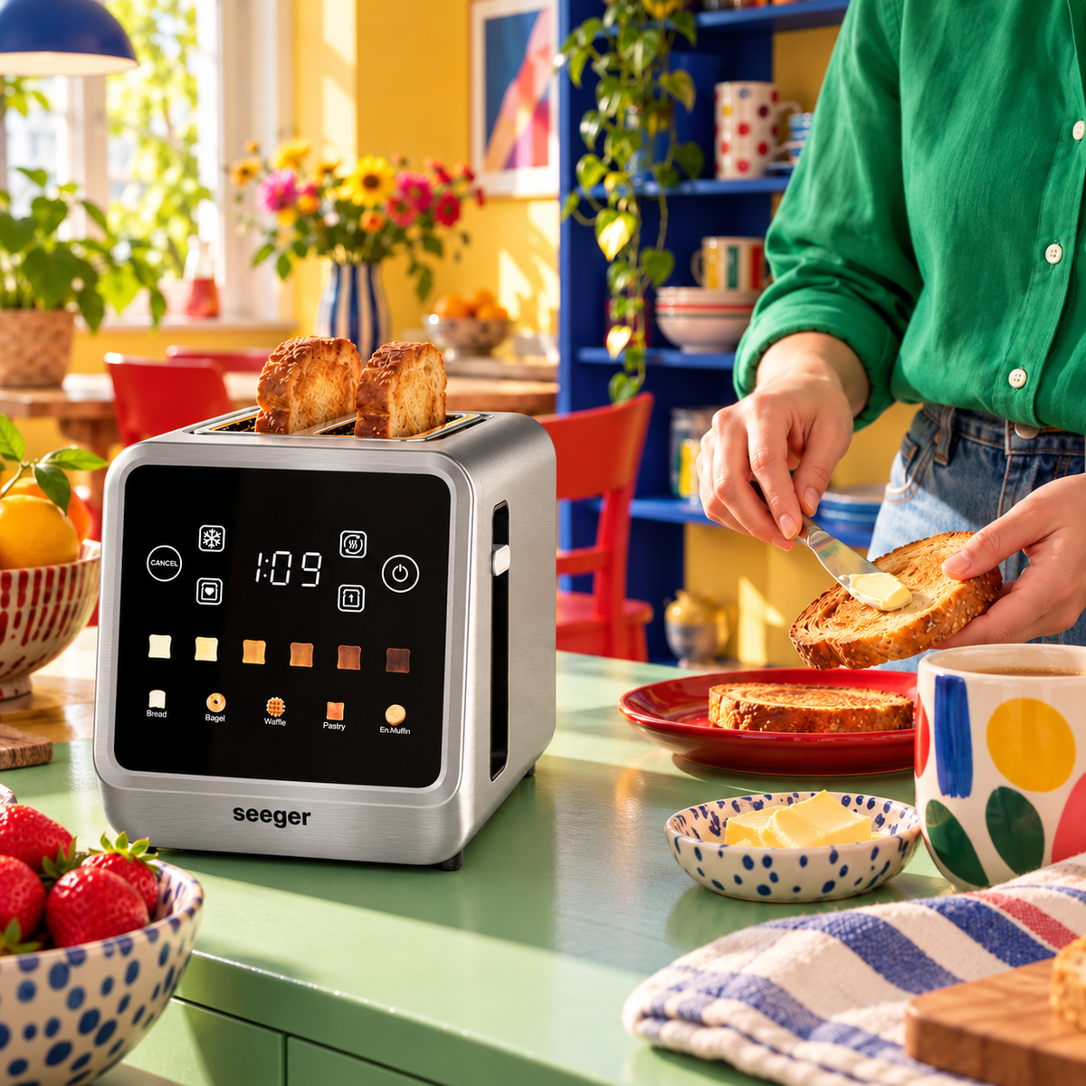 Seeger Digital Toaster | Grille-pain à écran tactile inox