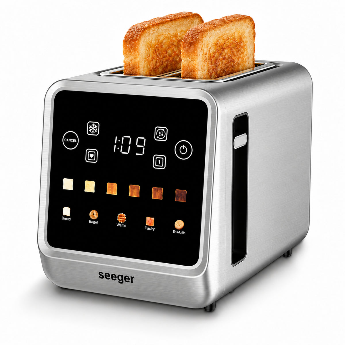 Seeger Digital Toaster | Grille-pain à écran tactile inox
