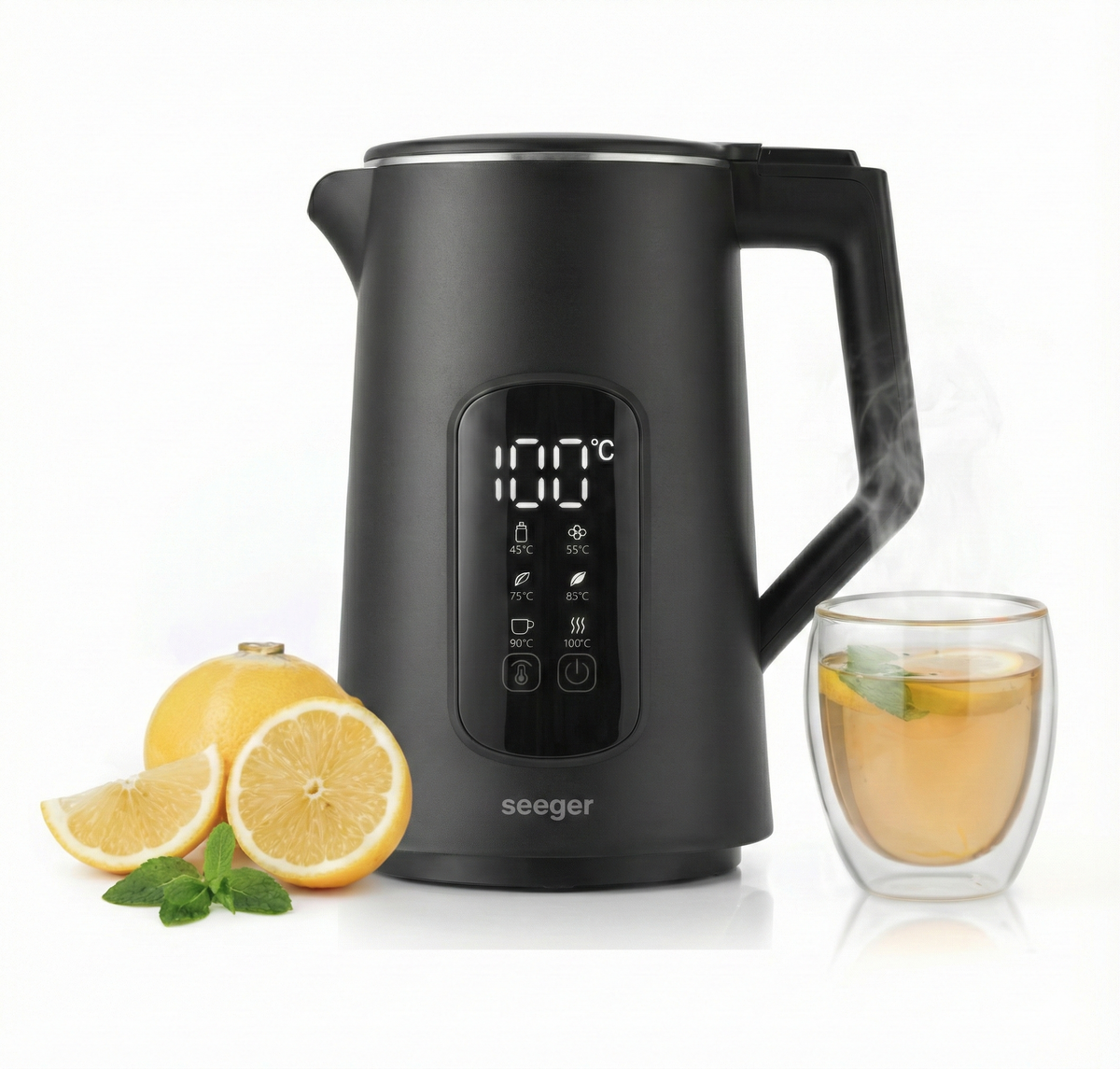 Seeger SmartKettle digital kettle with temperature control in black – product image 10