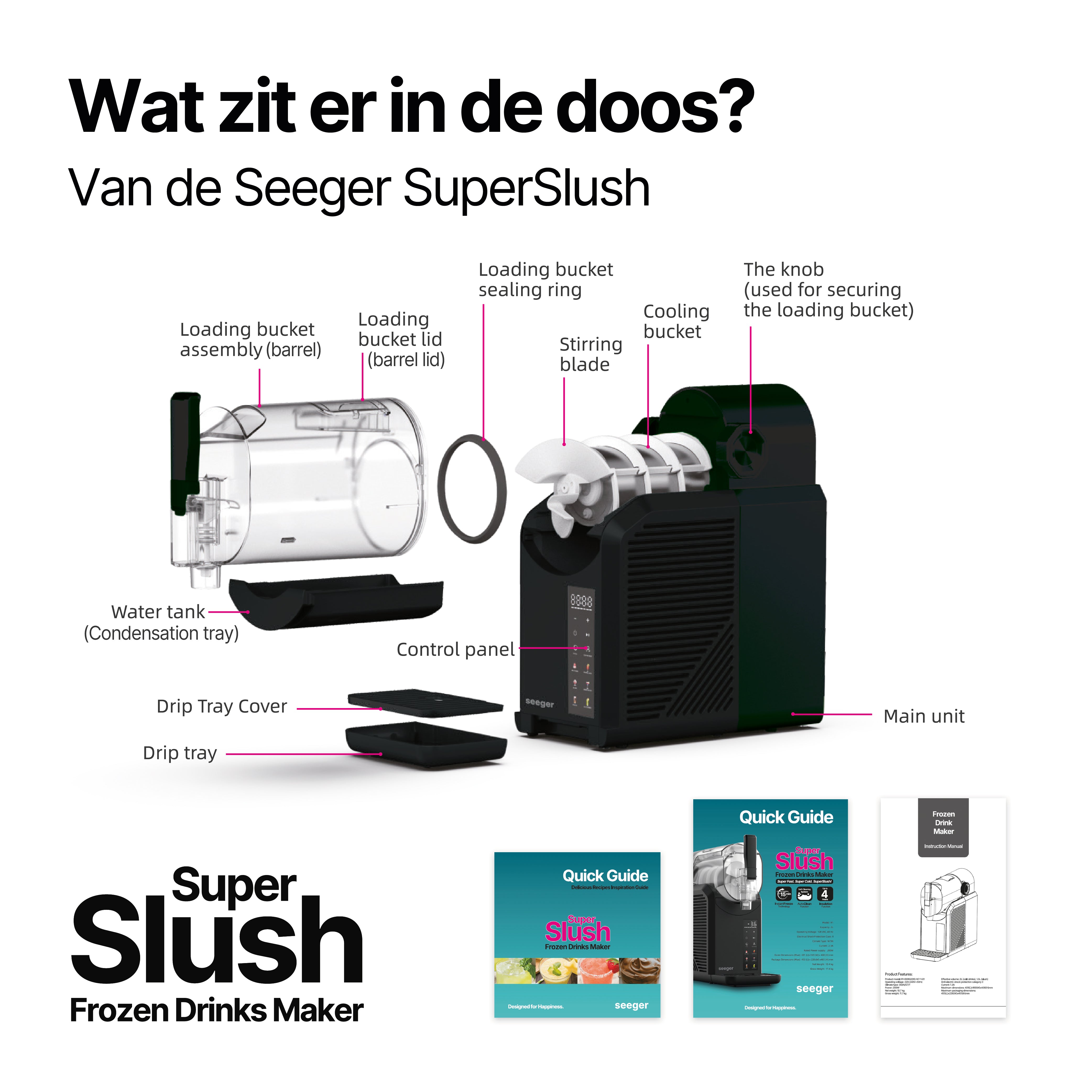 Seeger SuperSlush | Frozen Drinks Maker Black