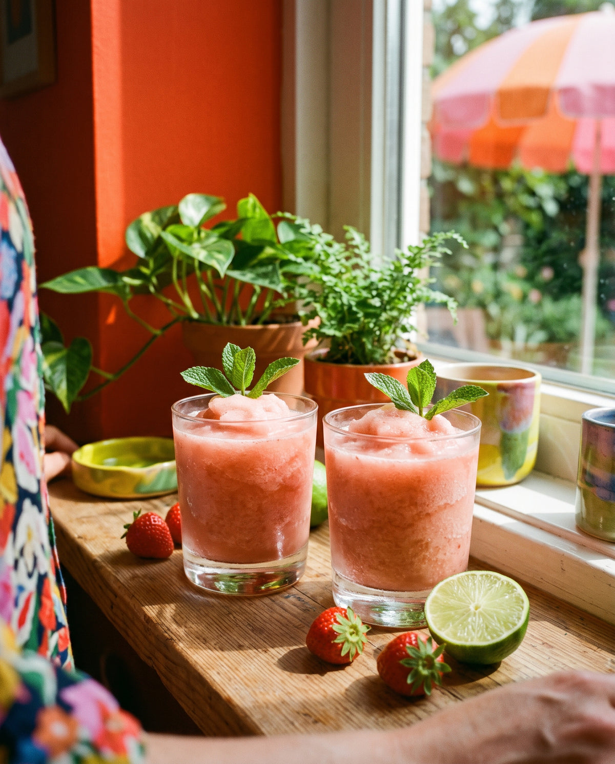 Strawberry lemon-lime slush, recipe photo