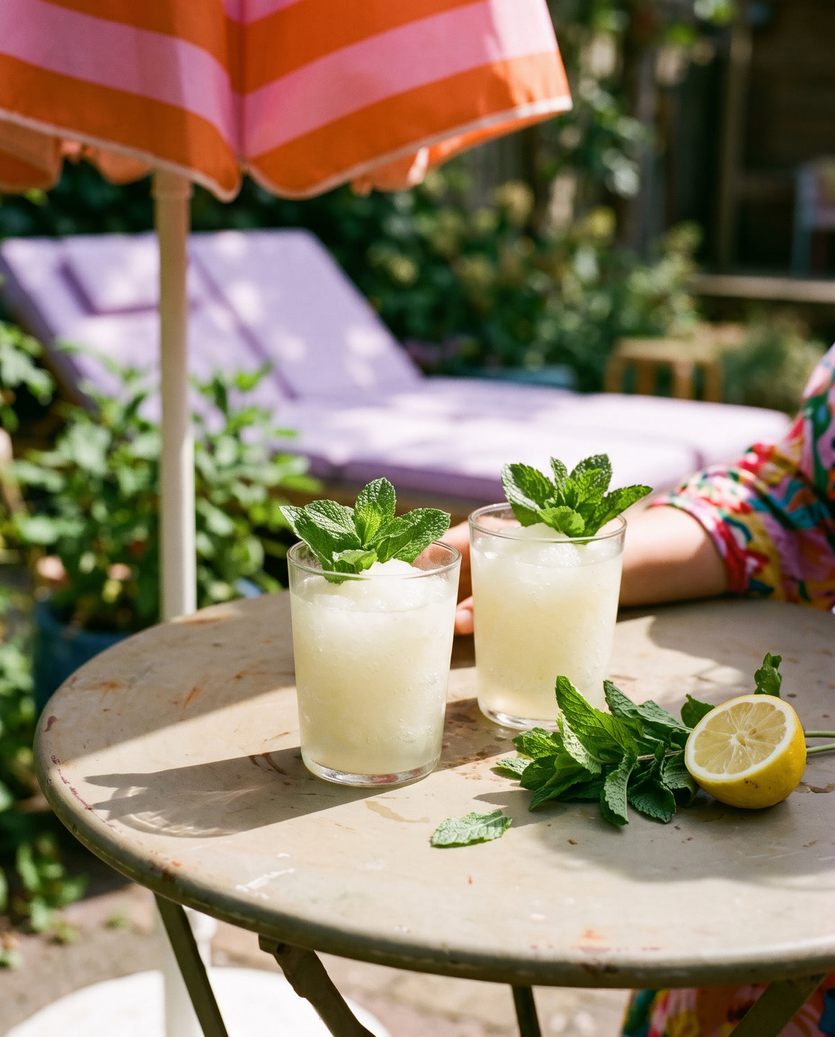Lemon mint slush, recipe photo