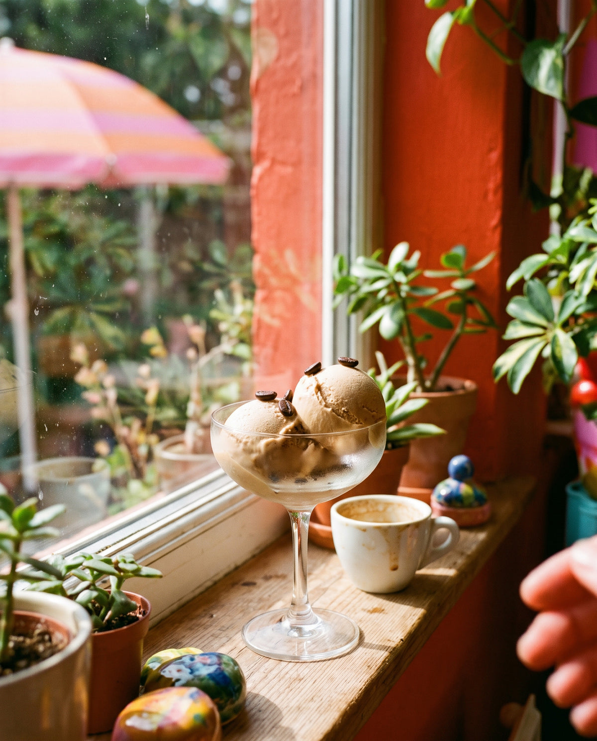 Coffee gelato, recipe photo