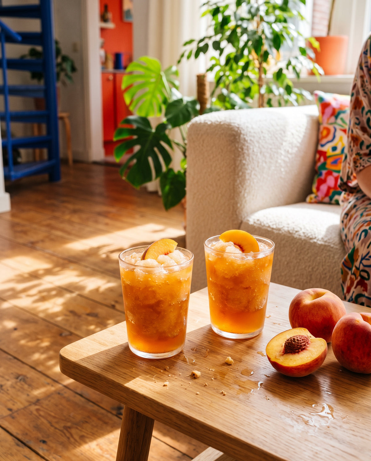 Peach iced tea, recipe photo