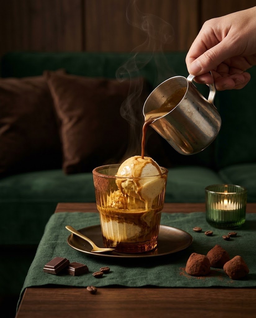 winter recept affogato met vanillegelato