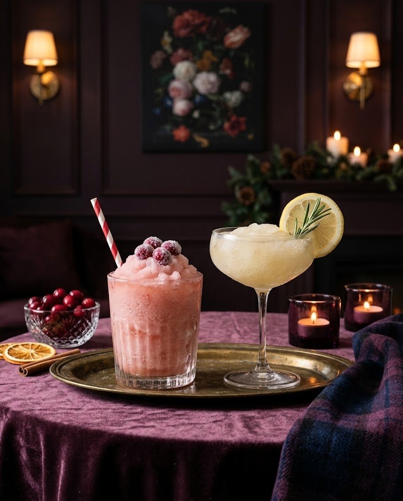 winter recept cranberry appelslush bevroren prosecco