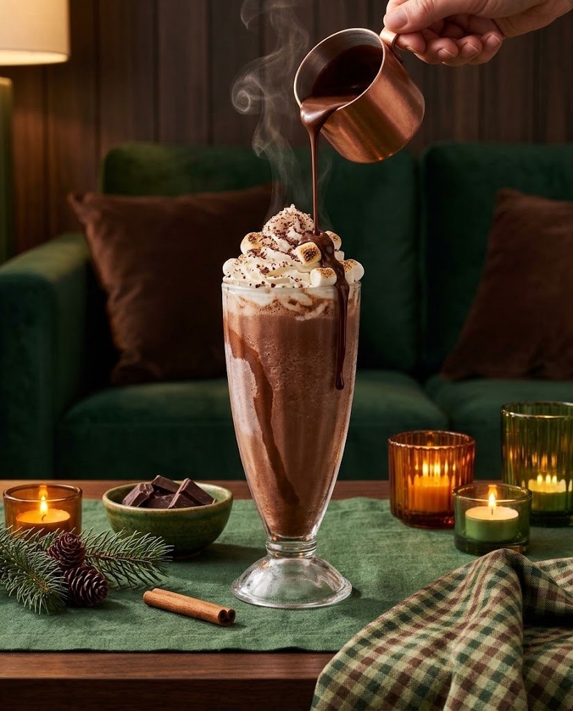 winter recept frozen hot chocolate met hete fudge